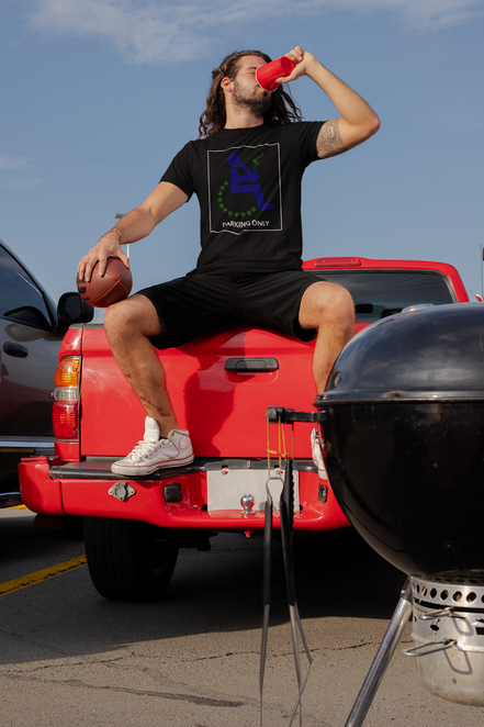 Parking Only T-Shirt Pack of  5 Units 1-M, 1-L, 1-XL, 1-XXL, 1-XXXL -- 60% Cotton 40% Polyeste