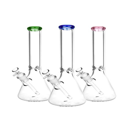 10" Beaker 9mm Color Mouth Beaker with 14mm Male Bowl
