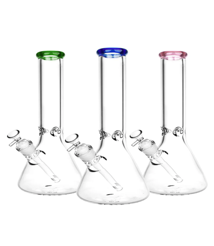 10" Beaker 9mm Color Mouth Beaker with 14mm Male Bowl