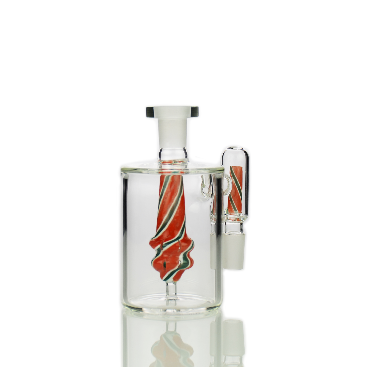 14mm Double Filter Ash Catcher with Reversal Glass