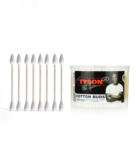 Tyson 2.0 Cotton Buds - Extra Thick - 300 PCS Per Jar
