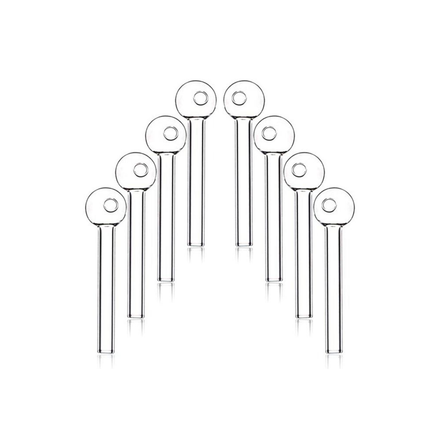 4" Heavy Clear Oil burner 60pcs per jar