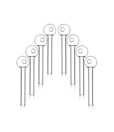 4" Heavy Clear Oil burner 60pcs per jar