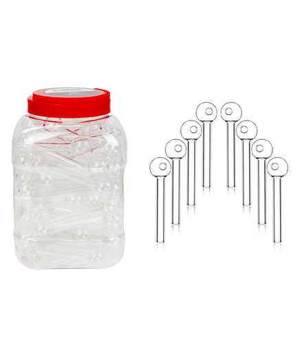 4" Heavy Clear Oil burner 60pcs per jar