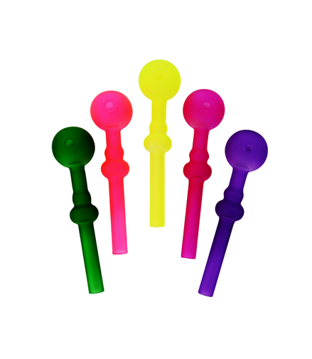 5" Frosted Glass Color Tube Oil Burner