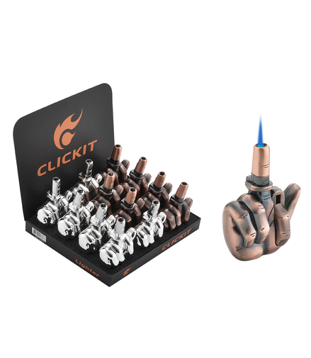 Middle Finger Torch Windproof Lighter 12pcs/ Display