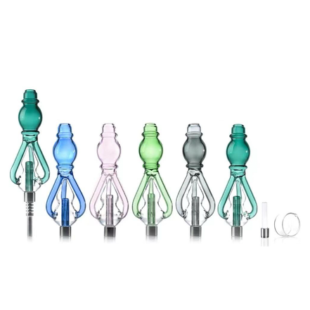 9" Recycler Nectar Collector kit with Ceramic Nail