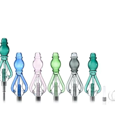 9" Recycler Nectar Collector kit with Ceramic Nail