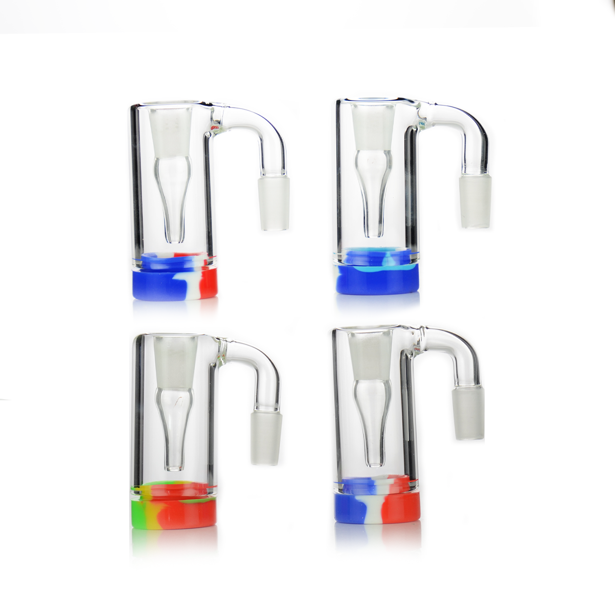 14mm 90° Ash Catcher Reclaimer Bong Attachment Silicone Jar Container