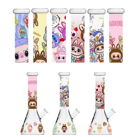 10" Labubu Beaker Glow in The Dark with 14mm Male Bowl