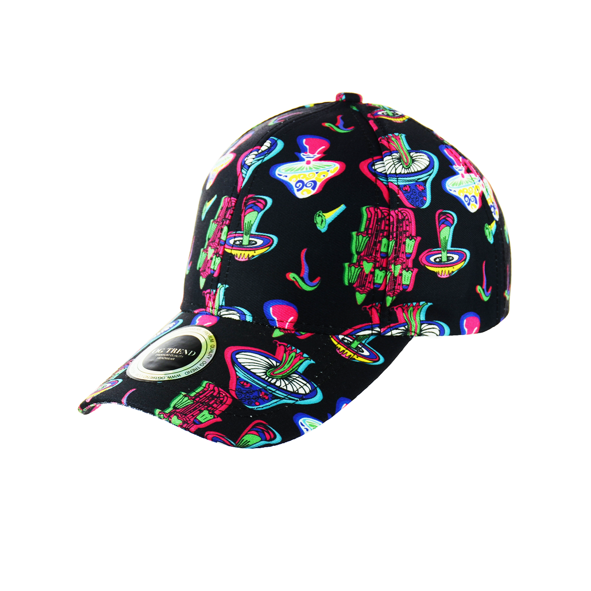 Mushrooms Print Baseball Hat Snapback