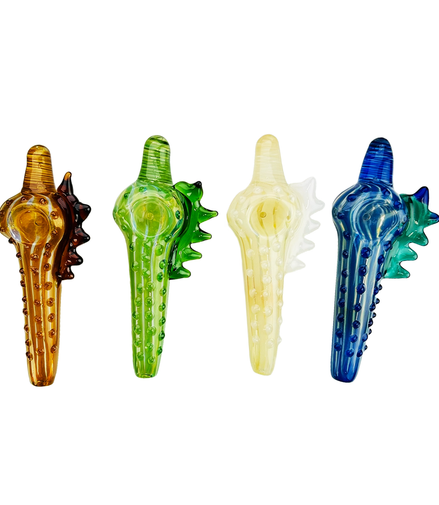 5.5" Sea Shell Hand Pipe Spoon Color Tube Glass