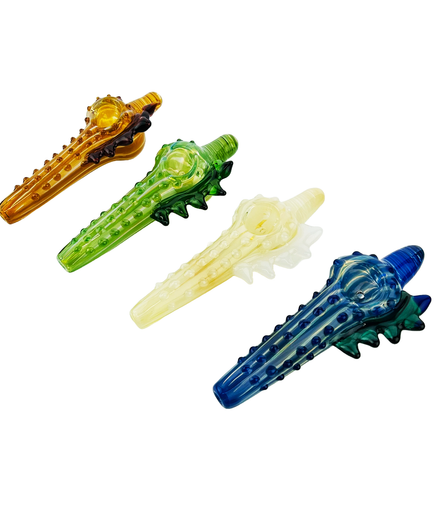 5.5" Sea Shell Hand Pipe Spoon Color Tube Glass