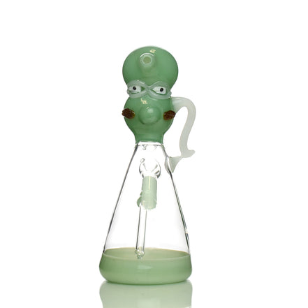 8" Ninja Turtle Water Pipe with 14mm Male Bowl Color Tube Glass