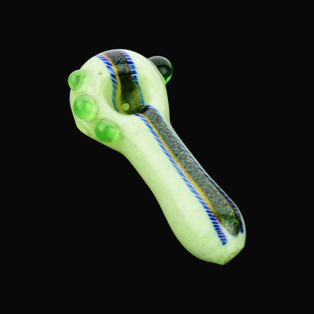 4.5" American Made Dhicro Spoon Hand Pipe Slime Color Frit Art - LA Wholesale Kings