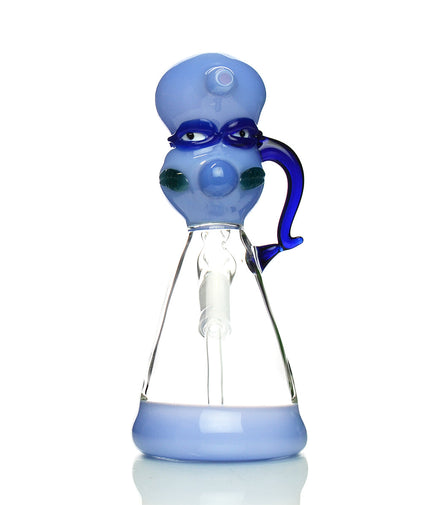 8" Ninja Turtle Water Pipe with 14mm Male Bowl Color Tube Glass