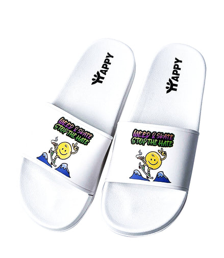 Weed & Skate Stop The Hate Print Slide Sandals - Pack of 4 Sizes - 7, 9, 11, 12