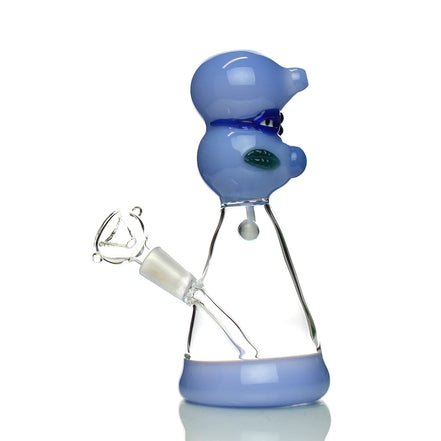 8" Ninja Turtle Water Pipe with 14mm Male Bowl Color Tube Glass