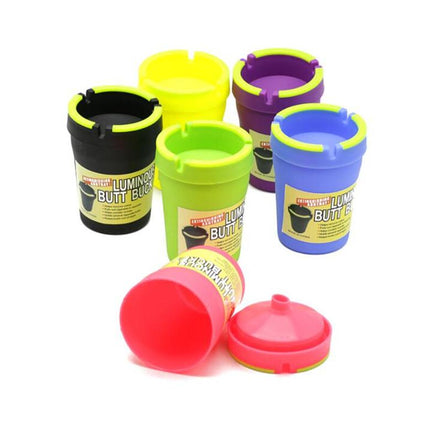 Acrylic Plastic Luminous Glow in Dark Car Ashtray Butt Bucket 12 Pieces Per Tray - LA Wholesale Kings