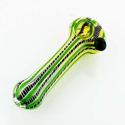 4.5" Fume Twisting Glass Hand Pipe Spoon Approx 105g - LA Wholesale Kings