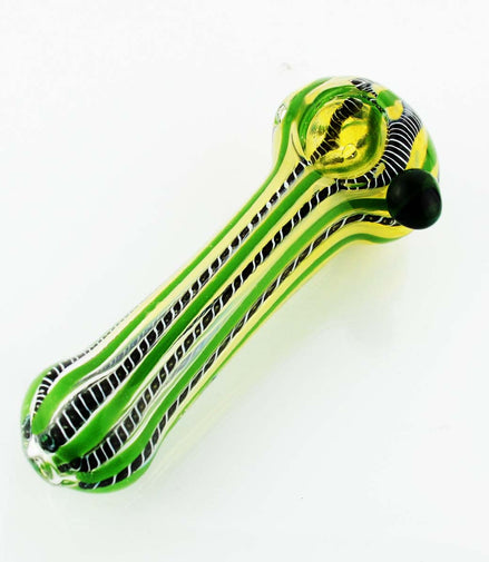 4.5" Fume Twisting Glass Hand Pipe Spoon Approx 105g - LA Wholesale Kings