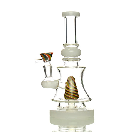 8" Water Pipe with Reversal Art Shower and 14mm Male Reversal Bowl