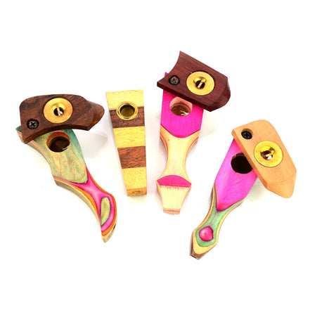 3.5" Wooden Hand Pipe - LA Wholesale Kings