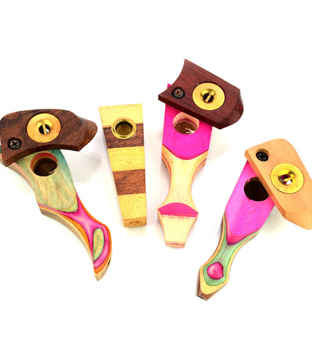 3.5" Wooden Hand Pipe - LA Wholesale Kings