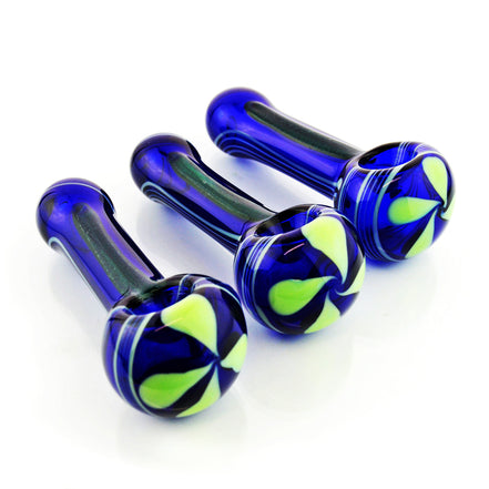 5" Blue Dicro Spoon Hand Pipe Approx 110g - LA Wholesale Kings