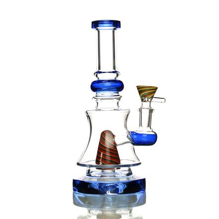 8" Water Pipe with Reversal Art Shower and 14mm Male Reversal Bowl