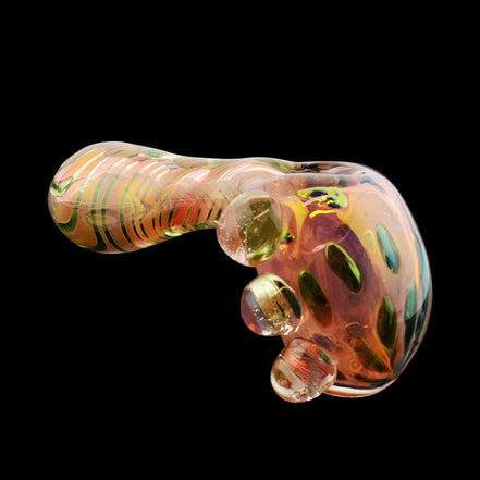 4" Gold Dot Fume Marble Hammer Spoon Hand Pipe Approx 145g - LA Wholesale Kings