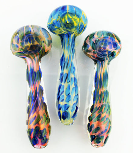 5" Gold Fume Hand Pipe with Color Bubble - LA Wholesale Kings