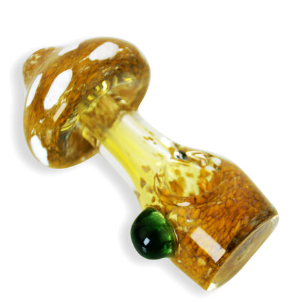 4.5" Mushroom Hand Pipe Spoon Glass Frit Design - LA Wholesale Kings
