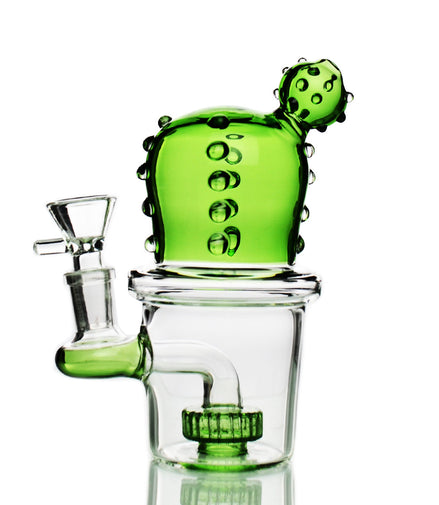 6" Cactus Water Bong with Round Shower and 14mm Male Bowl