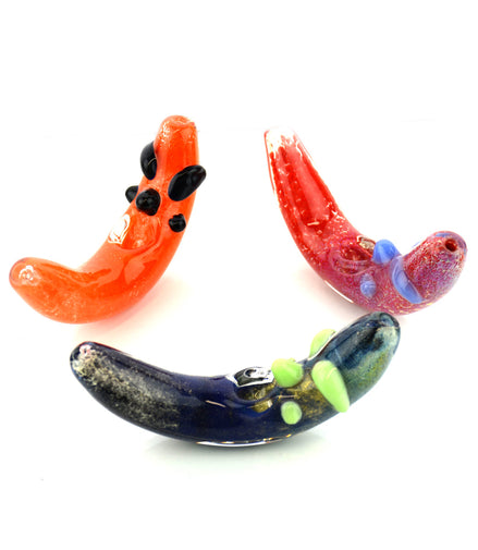5" Color Frit Moon Hand Pipe