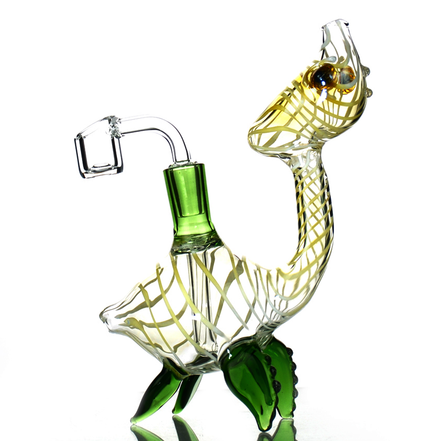 6" Turtle Rig Water Pipe with 14mm Male Quartz Banger - LA Wholesale Kings