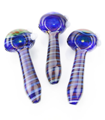 4.5" American Hand Pipe Honeycomb Art Head with Spiral Design - LA Wholesale Kings