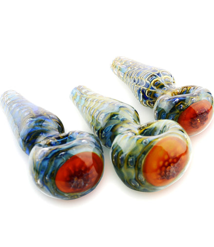 5" Hand Pipe Bubble Trap Snake Skin Design Approx 120 Grams - LA Wholesale Kings