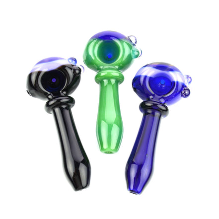 4.5" Hand Pipe American Tube Glass Fancy Head Design