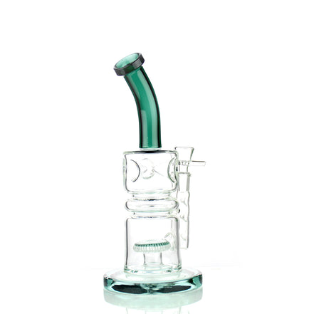 10" Water Pipe with Round Perc and 14mm Male Bowl