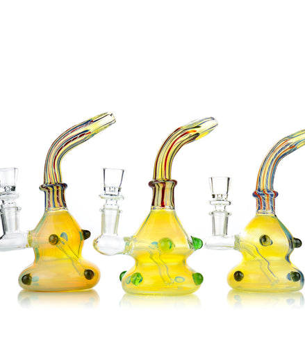 7" Fume Glass Inside Twisting Art 14mm Male Included - LA Wholesale Kings