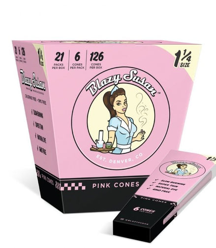 Blazy Susan 1 1/4  Pink Cones 21 Packs Per Box - LA Wholesale Kings