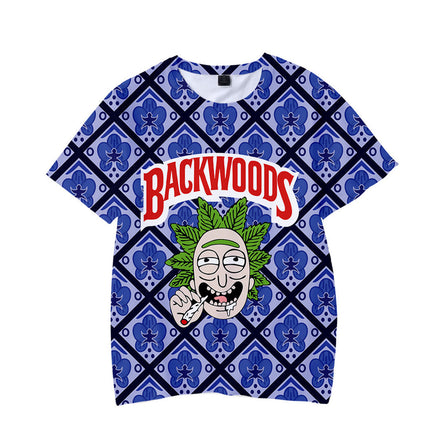 Blue Color B-Polyester Short Sleeve T-Shirt Pack of 6 Units  1-S, 1-M, 1-L, 1-XL, 1-XXL, 1-XXXL