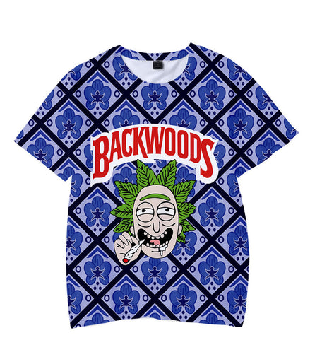 Blue Color B-Polyester Short Sleeve T-Shirt Pack of 6 Units  1-S, 1-M, 1-L, 1-XL, 1-XXL, 1-XXXL