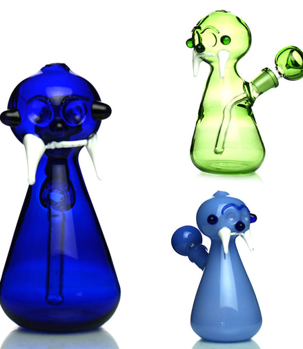 5.5" Dracula Color Tube Glass Water Pipe with 14mm Male Bowl