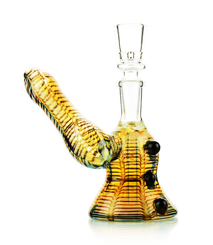 7" Fancy Glass Side Arm Bubbler - LA Wholesale Kings
