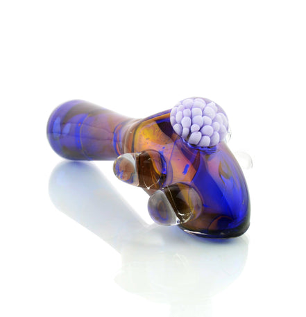 7" Gold Double Tube Locket Electroplated Hammer Spoon Hand Pipe - LA Wholesale Kings