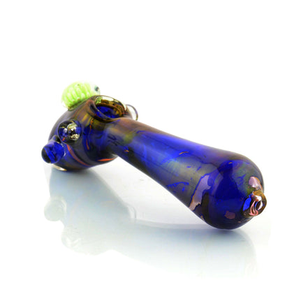 7" Gold Double Tube Locket Electroplated Hammer Spoon Hand Pipe - LA Wholesale Kings