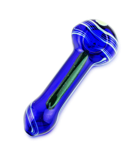 5" Blue Dicro Spoon Hand Pipe Approx 110g - LA Wholesale Kings