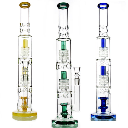 22" Multi-Chamber Percs and Metrix Bong with 18mm Male Bowl - LA Wholesale Kings